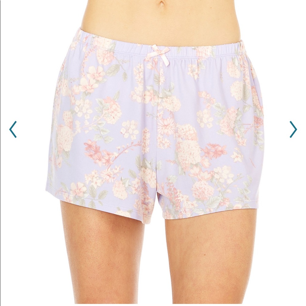 *SOLD* NWT Flora by Flora Nikrooz 2 Pack Pajama Shorts Floral Stripes Size S - Picture 3 of 4